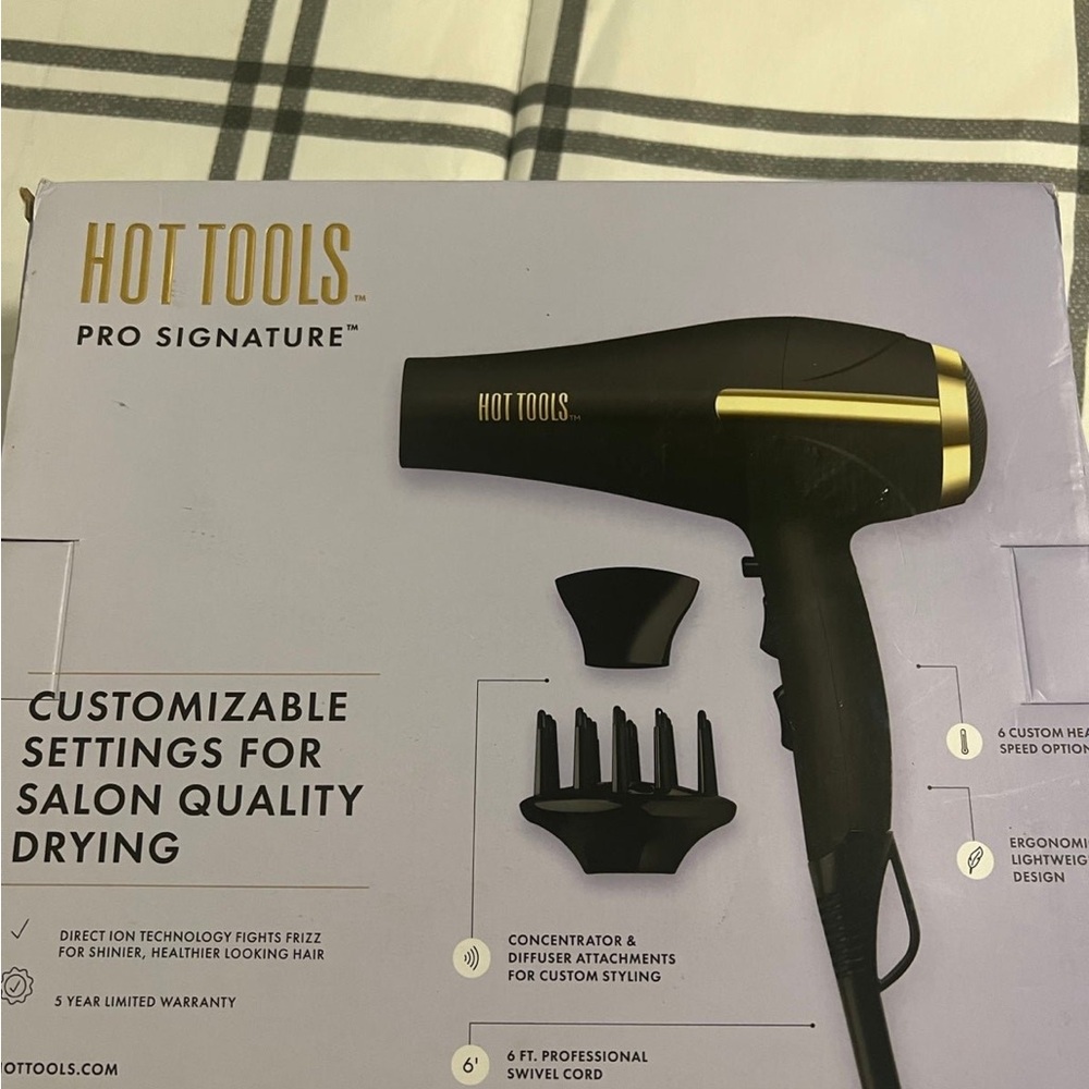 Hot Tools Pro Signature Black & Gold Hair Dryer